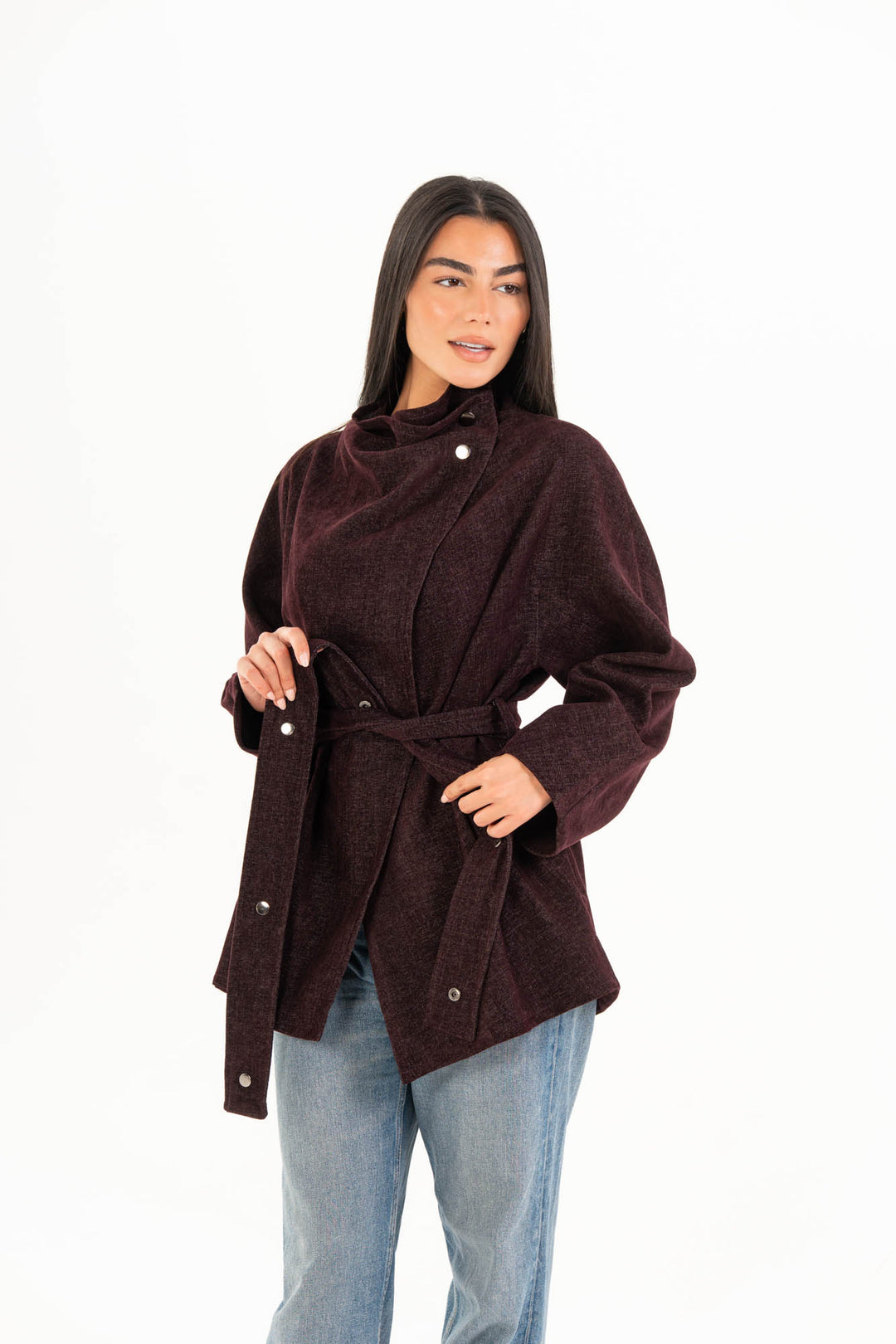 Elara Jacket - Burgundy