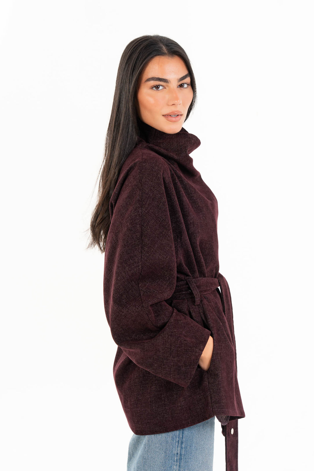 Elara Jacket - Burgundy
