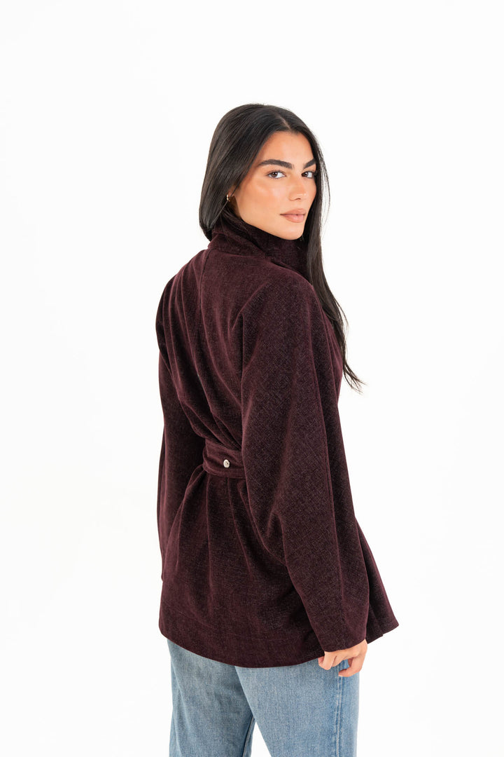 Elara Jacket - Burgundy