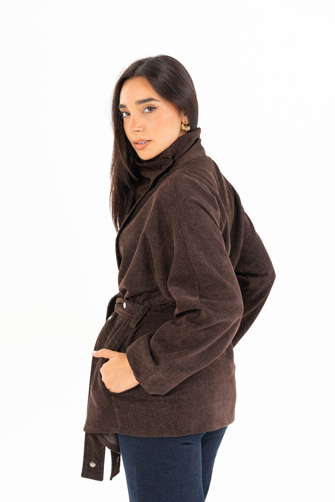 Elara Jacket - Dark Brown