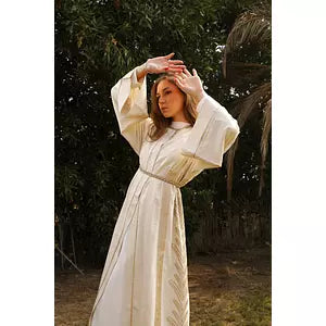 Palm tree golden kaftan-106