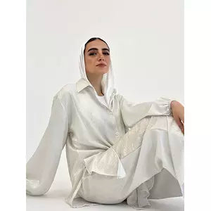 Glittery multiuse shirt white