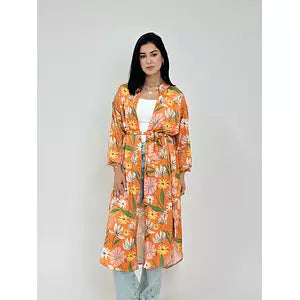 satin crepe shirt orange