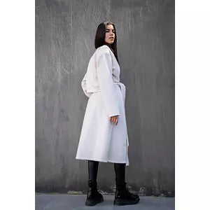 off white fur coat