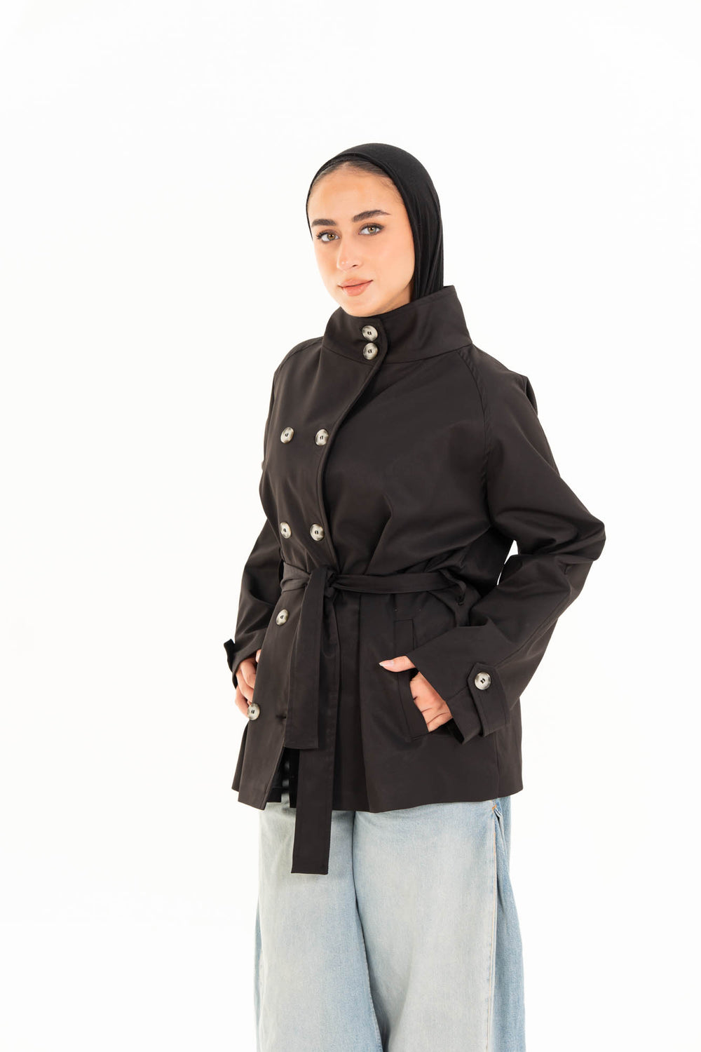Mila Trench Jacket - Black