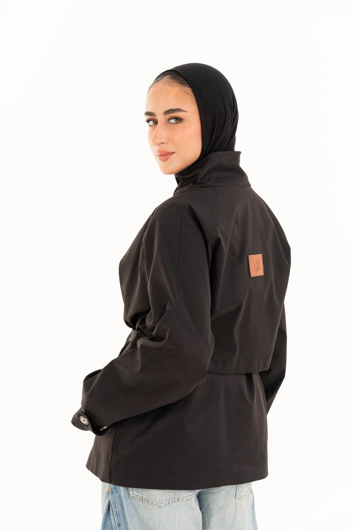 Mila Trench Jacket - Black
