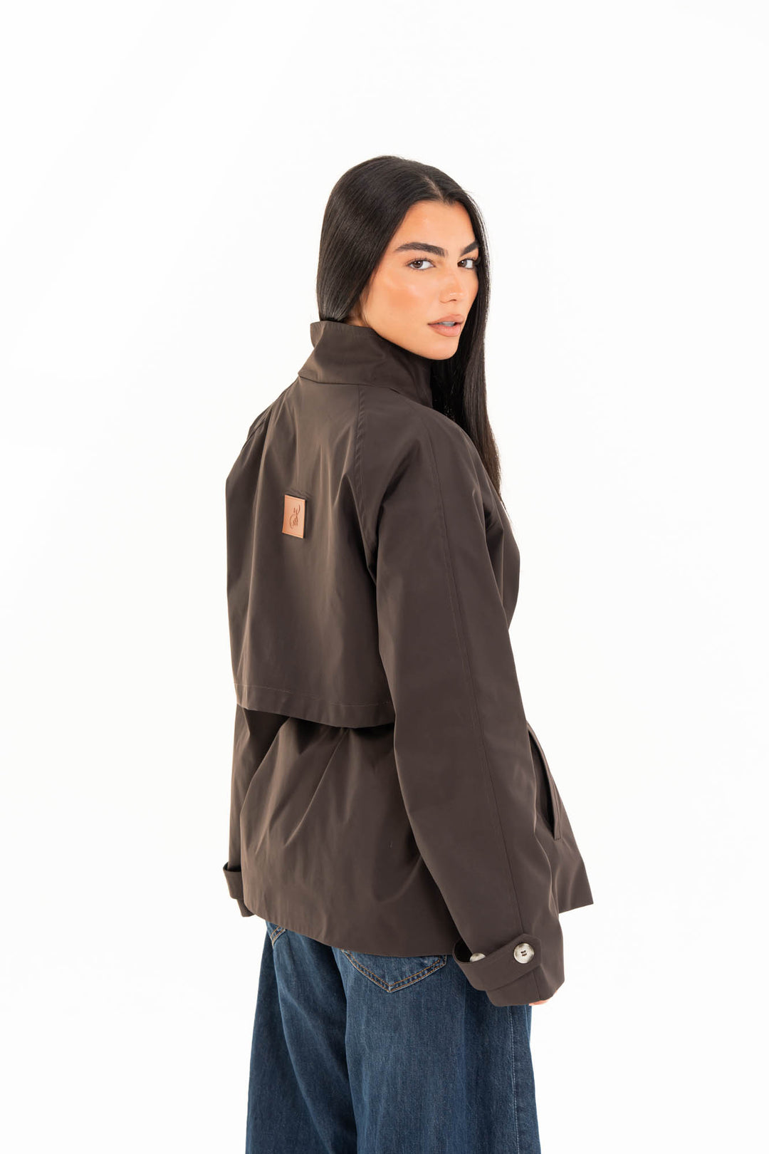 Mila Trench Jacket - Dark Brown