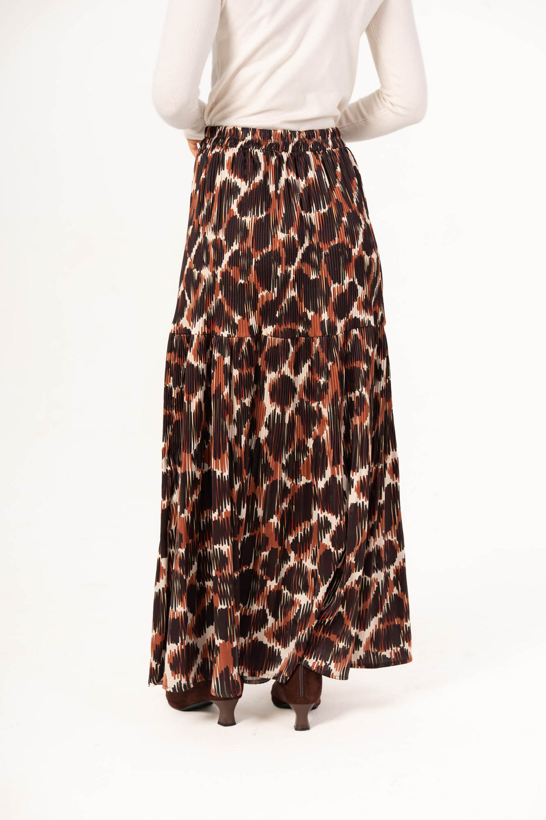 Printed Pleated Skirt - Animal