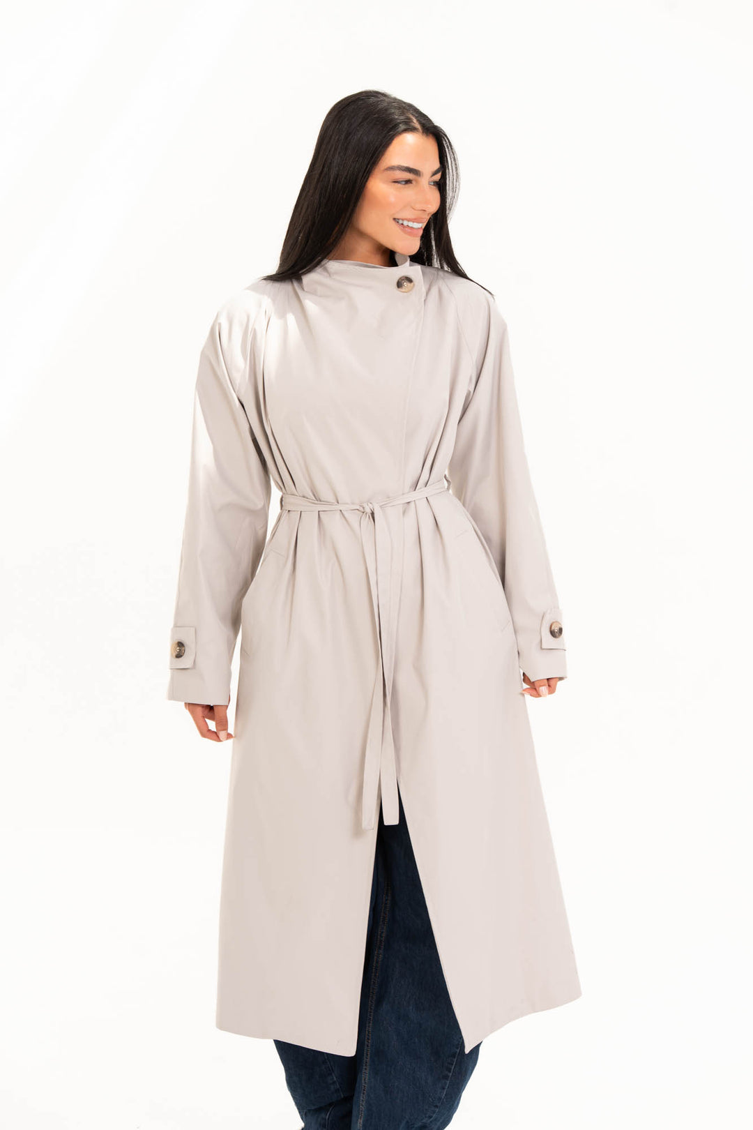 Selene Trench Coat - Light Beige