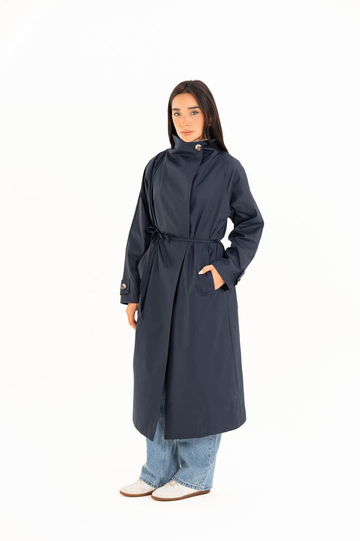 Selene Trench Coat - Navy