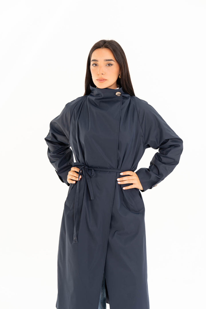 Selene Trench Coat - Navy