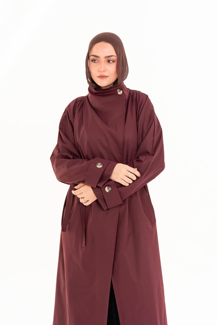 Selene Trench Coat - Red