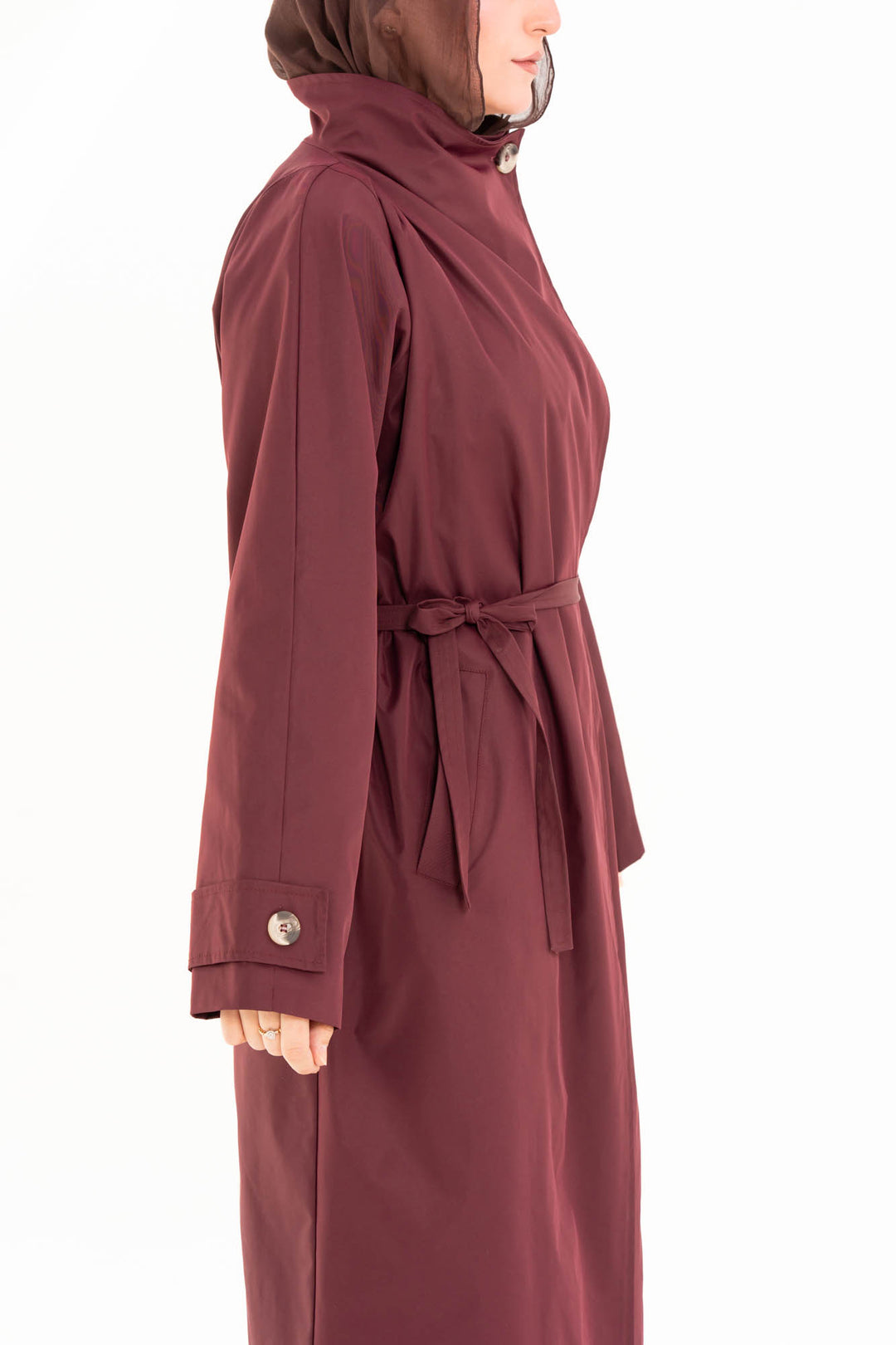 Selene Trench Coat - Red