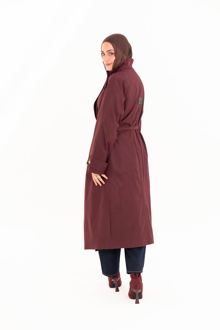 Selene Trench Coat - Red