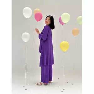 Crepe satin top (purple)