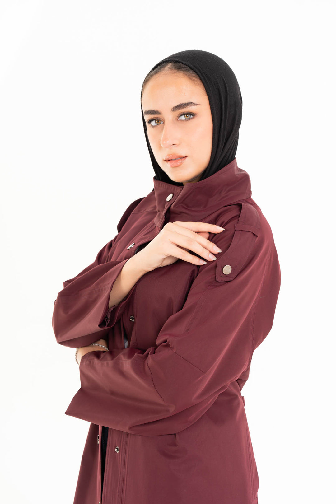 Vera Trench Coat - Burgundy