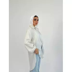 Glittery multiuse shirt white