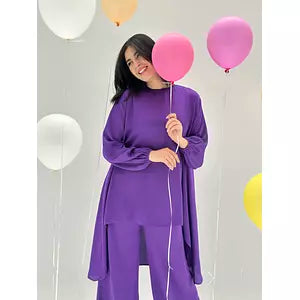 Crepe satin top (purple)